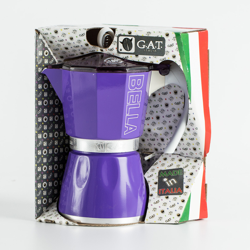 意大利进口简易咖啡壶-GAT Bella咖啡壶摩卡壶 燃气灶适用