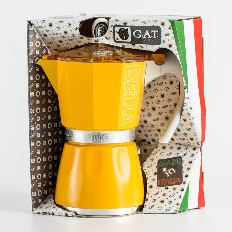 意大利进口自动咖啡壶-GAT Bella咖啡壶摩卡壶 燃气灶适用