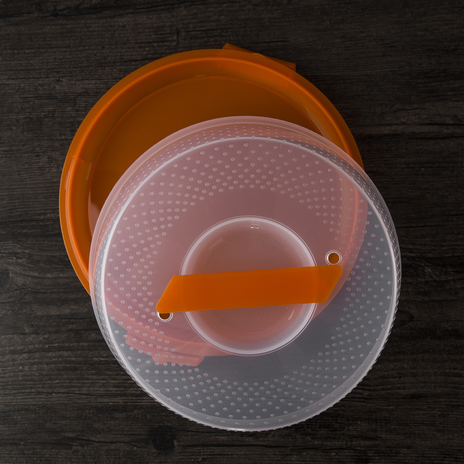 意大利进口糕点盒-Cosmoplast手提蛋糕盒保鲜盒带锁口超厚实 28cm