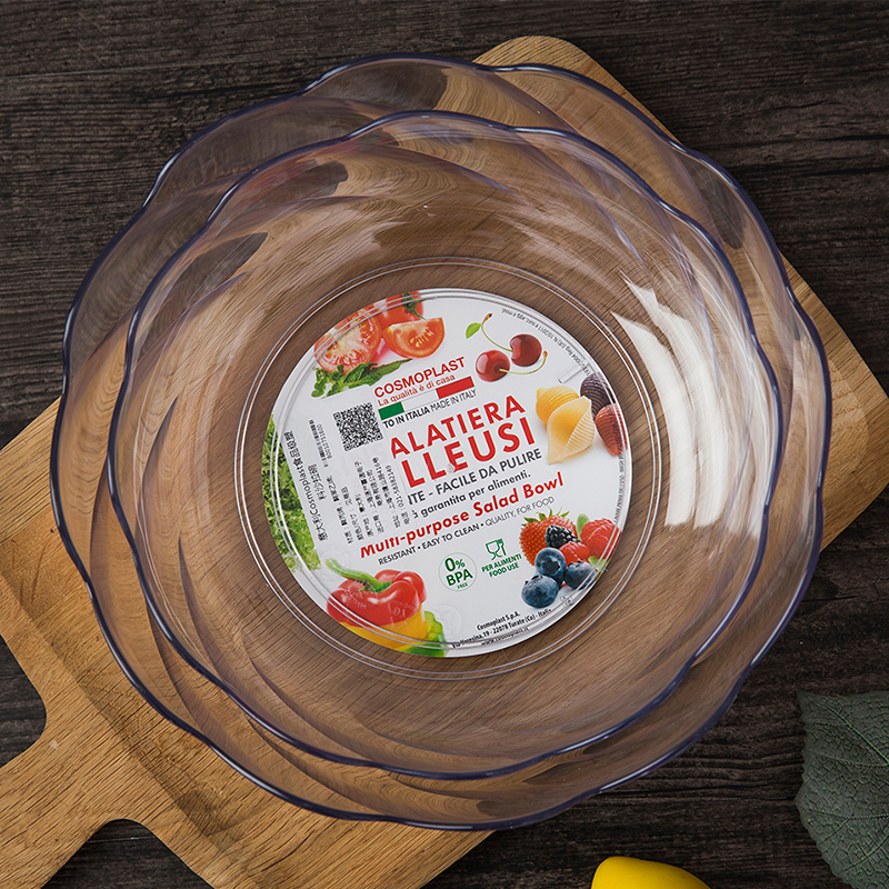 意大利进口塑料沙拉碗-Cosmoplast食品级塑料沙拉碗27cm