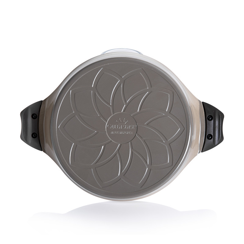 韩国进口瓷汤锅-QUEENSENSE陶瓷涂层底部3D加热汤锅