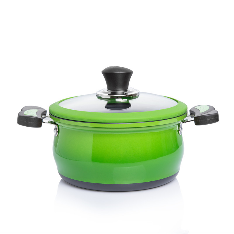 韩国进口陶瓷汤锅-QUEENSENSE陶瓷涂层底部3D加热汤锅