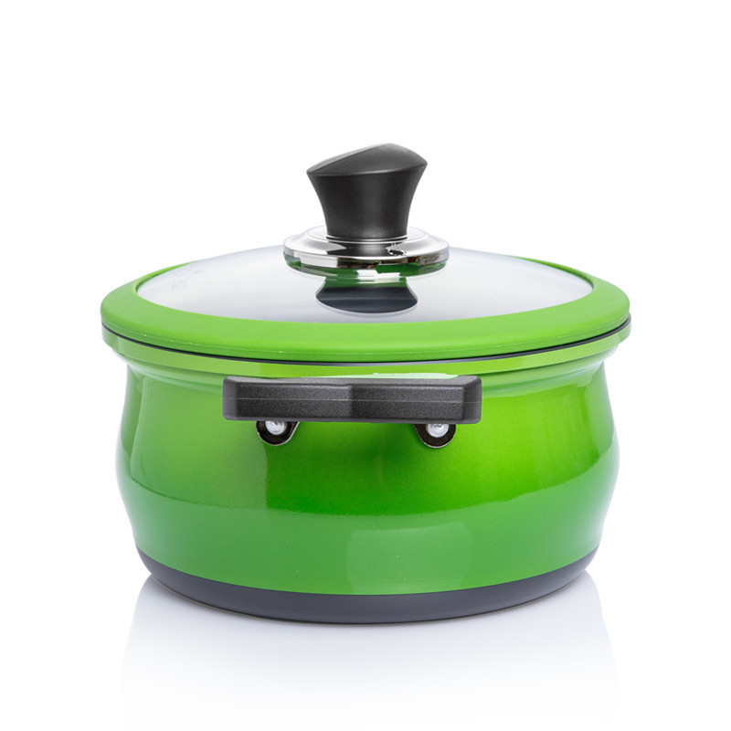 韩国进口陶瓷汤锅-QUEENSENSE陶瓷涂层底部3D加热汤锅