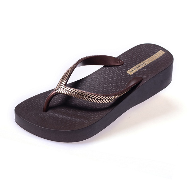 巴西进口坡跟人字拖拖鞋-IPANEMA女式稻谷坡跟款人字拖拖鞋