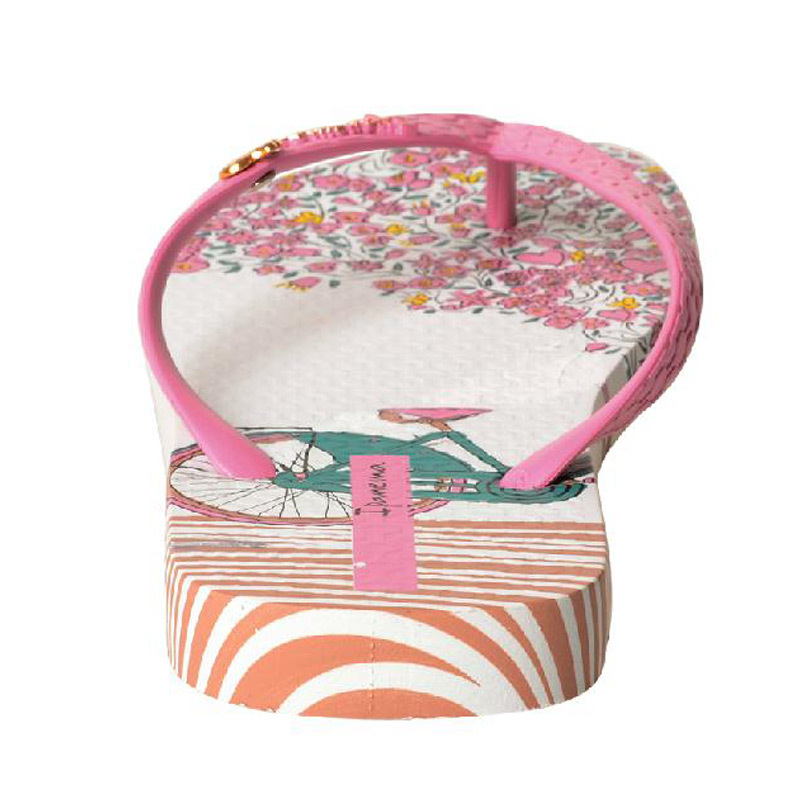 巴西进口网上买拖鞋-IPANEMA女式自行车版画人字拖拖鞋