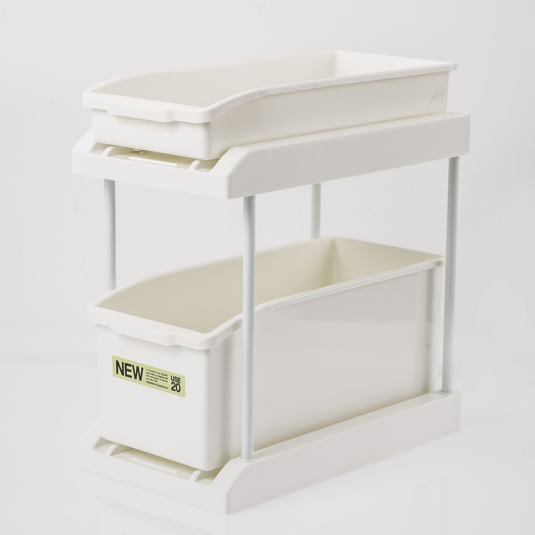 韩国进口餐具收纳盒-进口餐具收纳盒-changsin可拖拉健康收纳盒两层