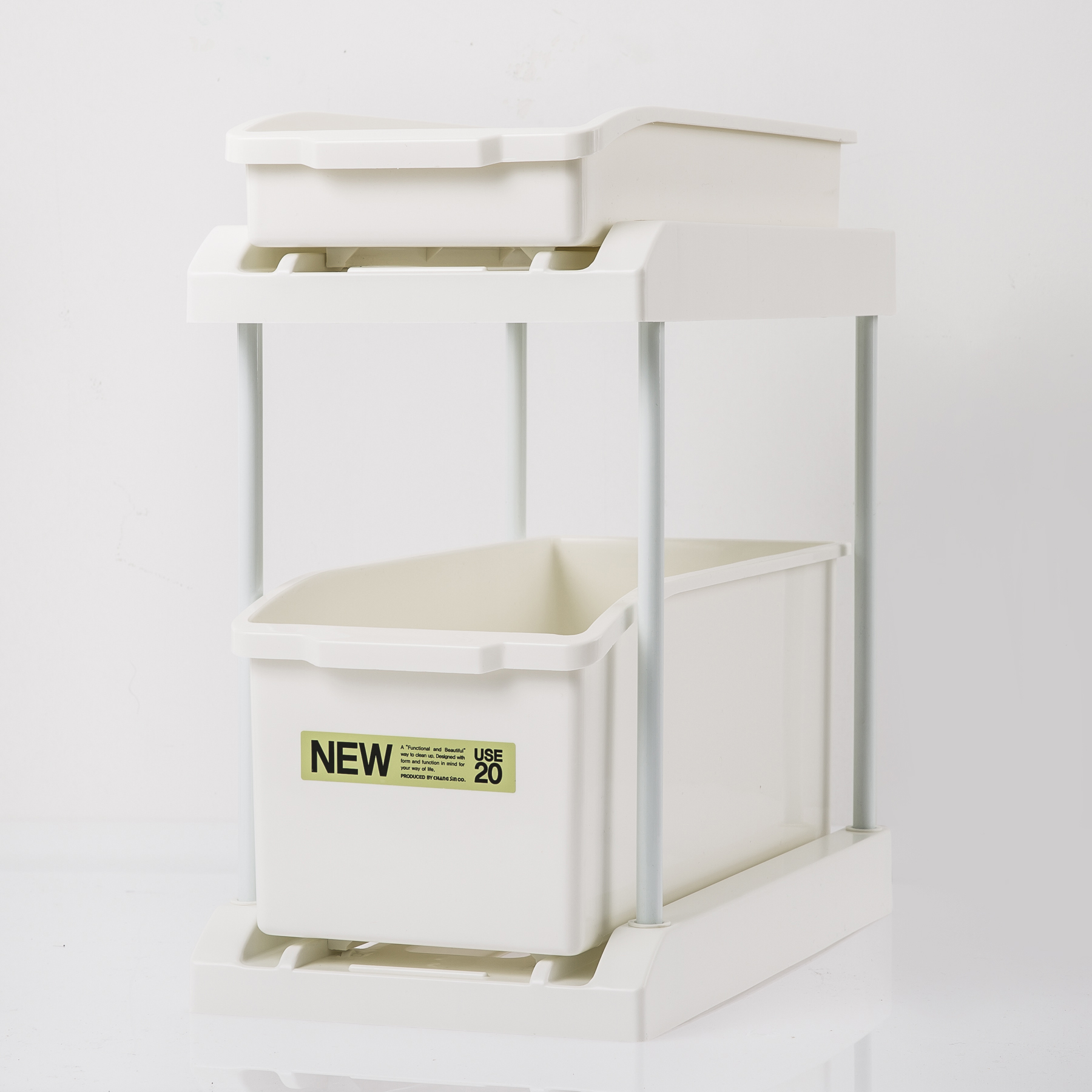 韩国进口餐具收纳盒-进口餐具收纳盒-changsin可拖拉健康收纳盒两层