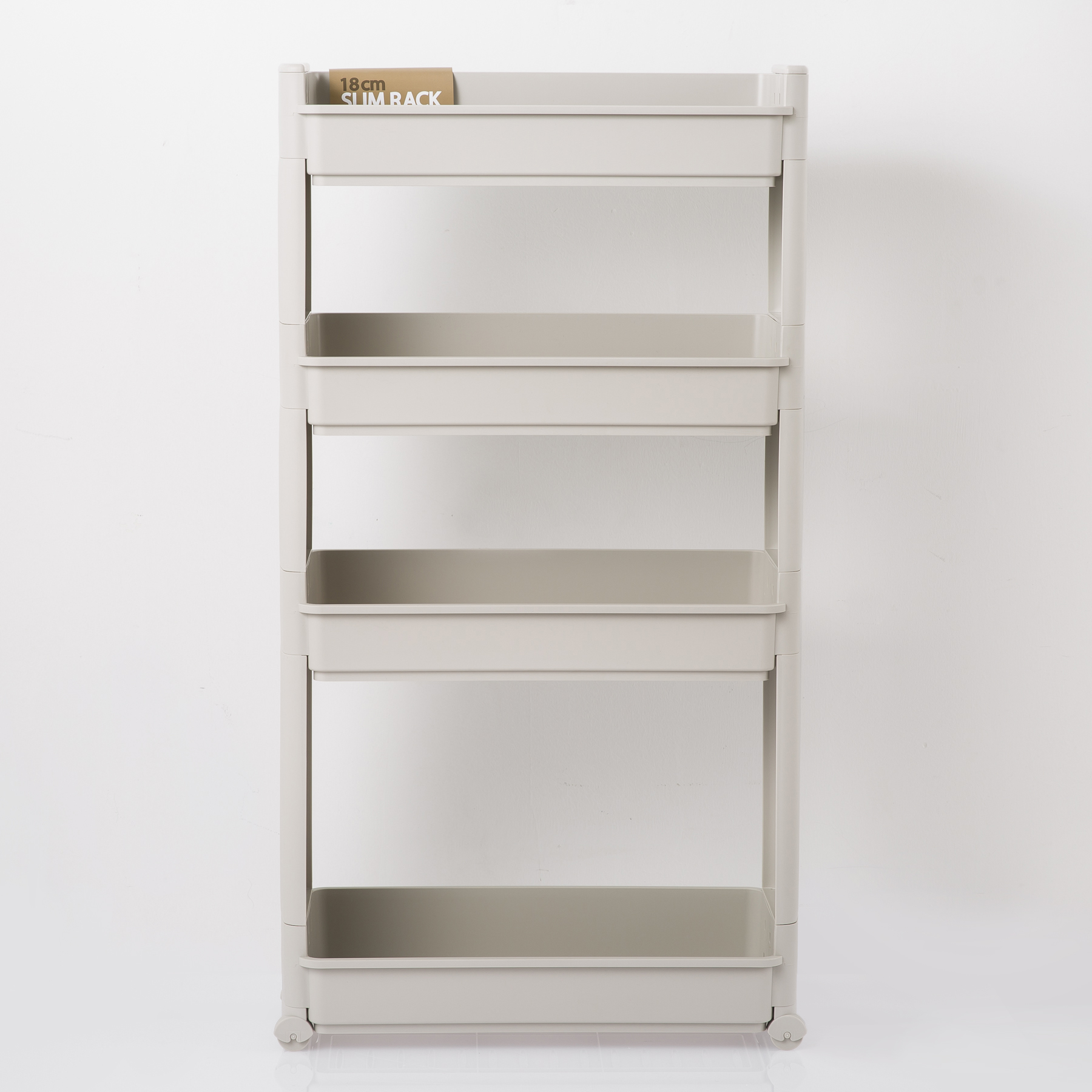 韩国进口厨房挂件置物架-进口厨房挂件置物架-Changsin带滑轮健康置物架夹缝架四层