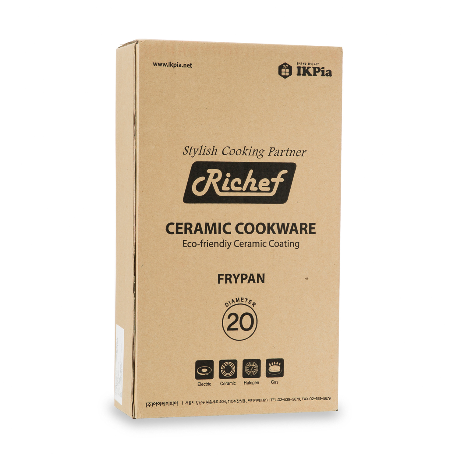 韩国进口不粘锅煎锅-Richef无公害7层陶瓷涂层无油烟不粘煎锅