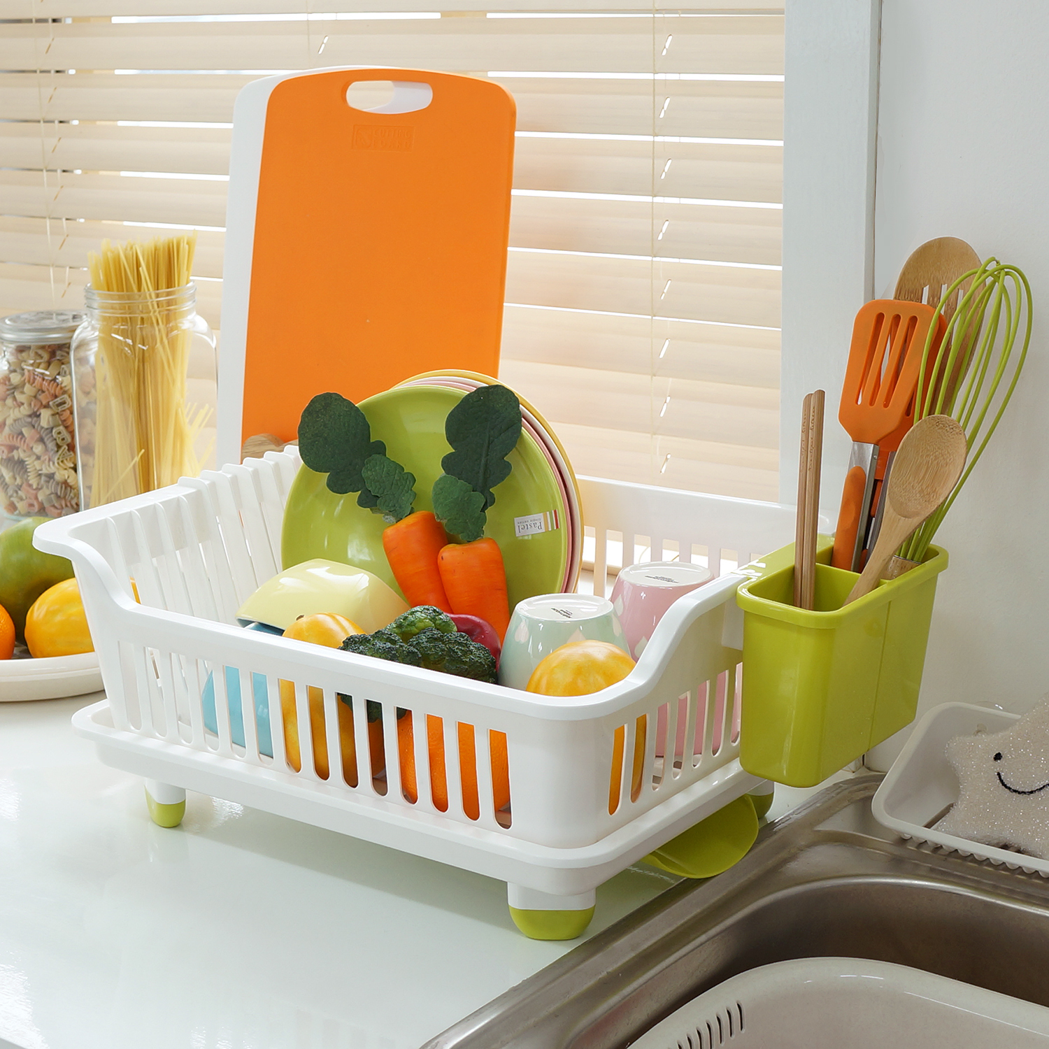 韩国进口不锈钢碗架沥水架-进口不锈钢碗架沥水架-changsin健康任性排水厨房沥水架单层