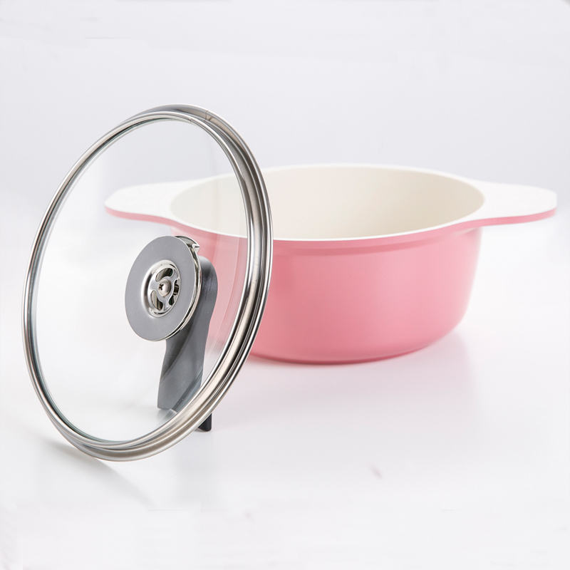 韩国进口搪瓷汤锅-Richef清新田园风不粘陶瓷锅