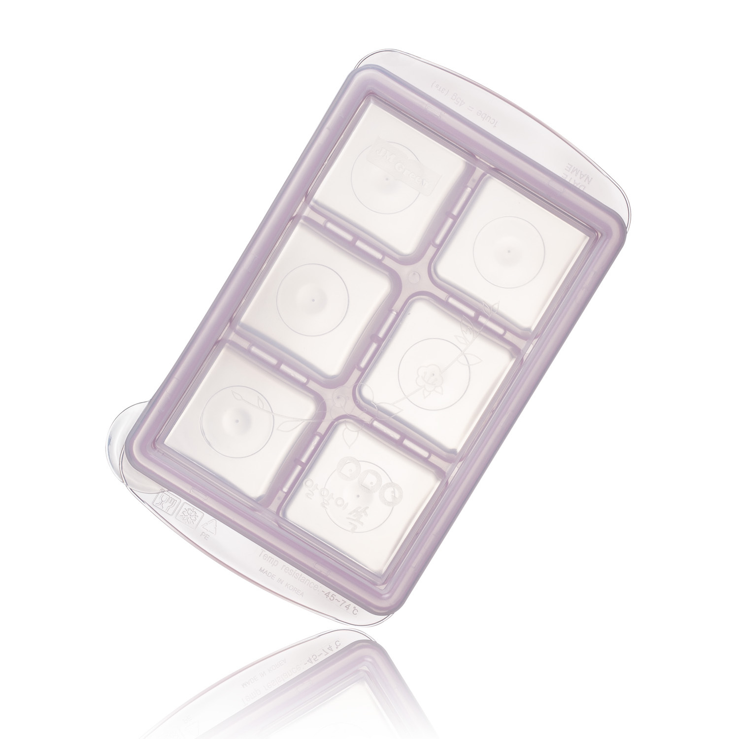 韩国进口6格食物储存格-JM Green RRE唰唰食物储存格大款6格粉色