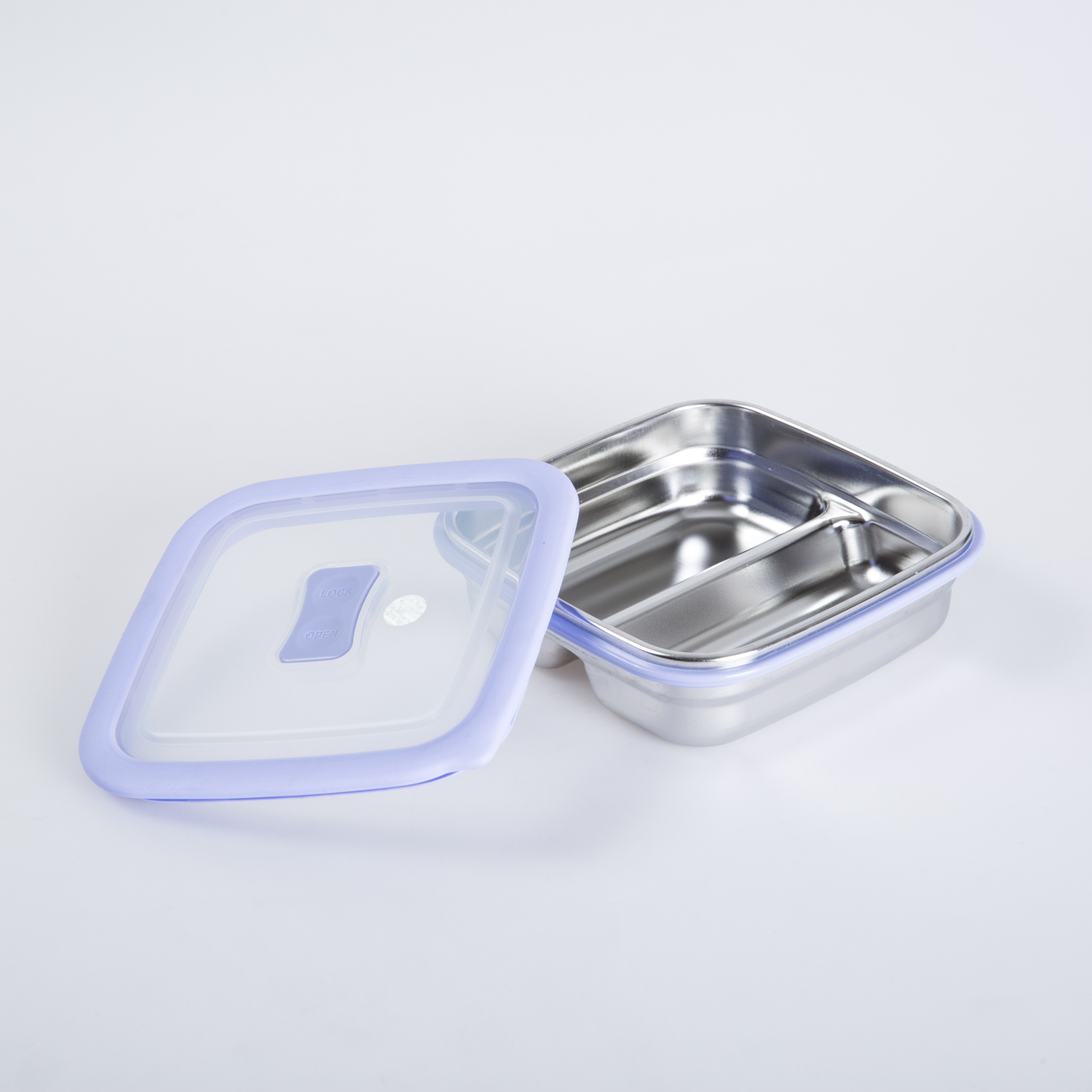 韩国进口不锈钢保鲜盒-STENLOCK不锈钢2分区保鲜盒