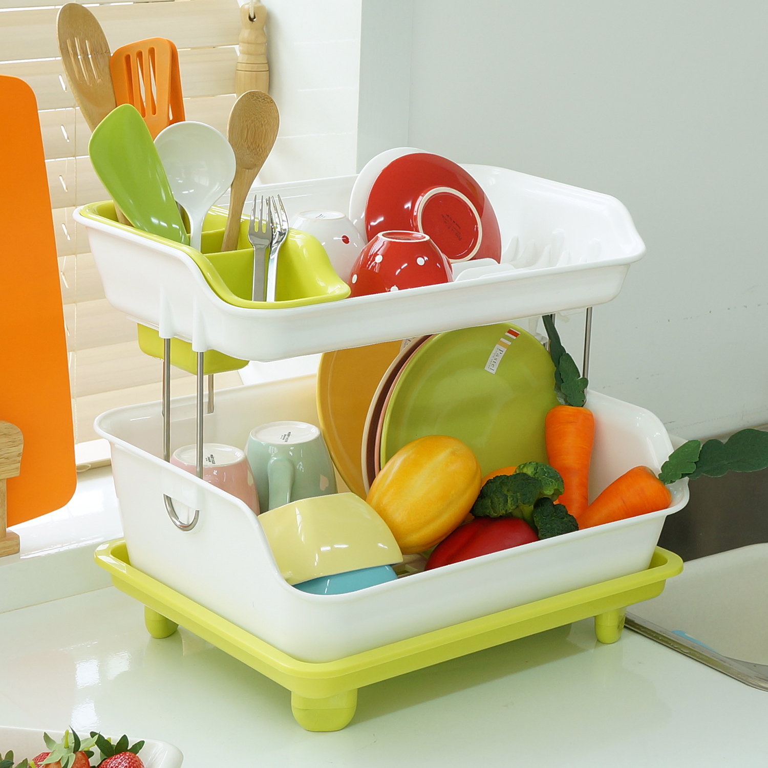 韩国进口沥水架-原装进口沥水架-changsin健康任性排水厨房沥水架双层 - 沥水架 韩国进口沥水架-原装进口沥水架-changsin健康任性排水厨房沥水架双层 - 沥水架