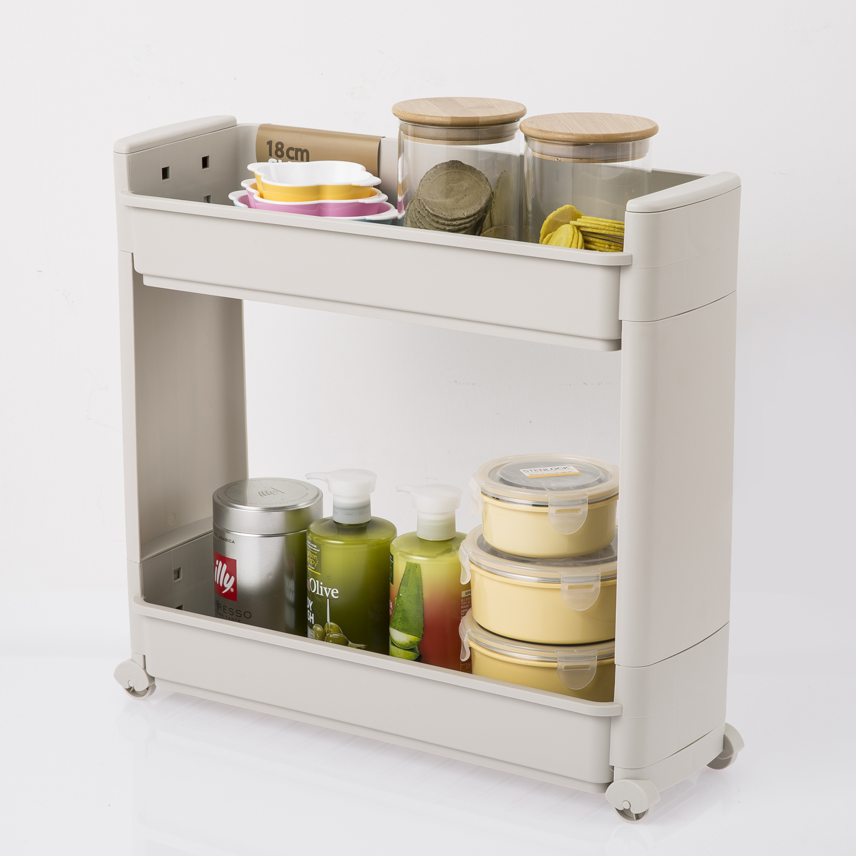 韩国进口不锈钢置物架-进口不锈钢置物架-Changsin可拖拉健康置物架夹缝架双层 - 不锈钢置物架 韩国进口不锈钢置物架-进口不锈钢置物架-Changsin可拖拉健康置物架夹缝架双层 - 不锈钢置物架