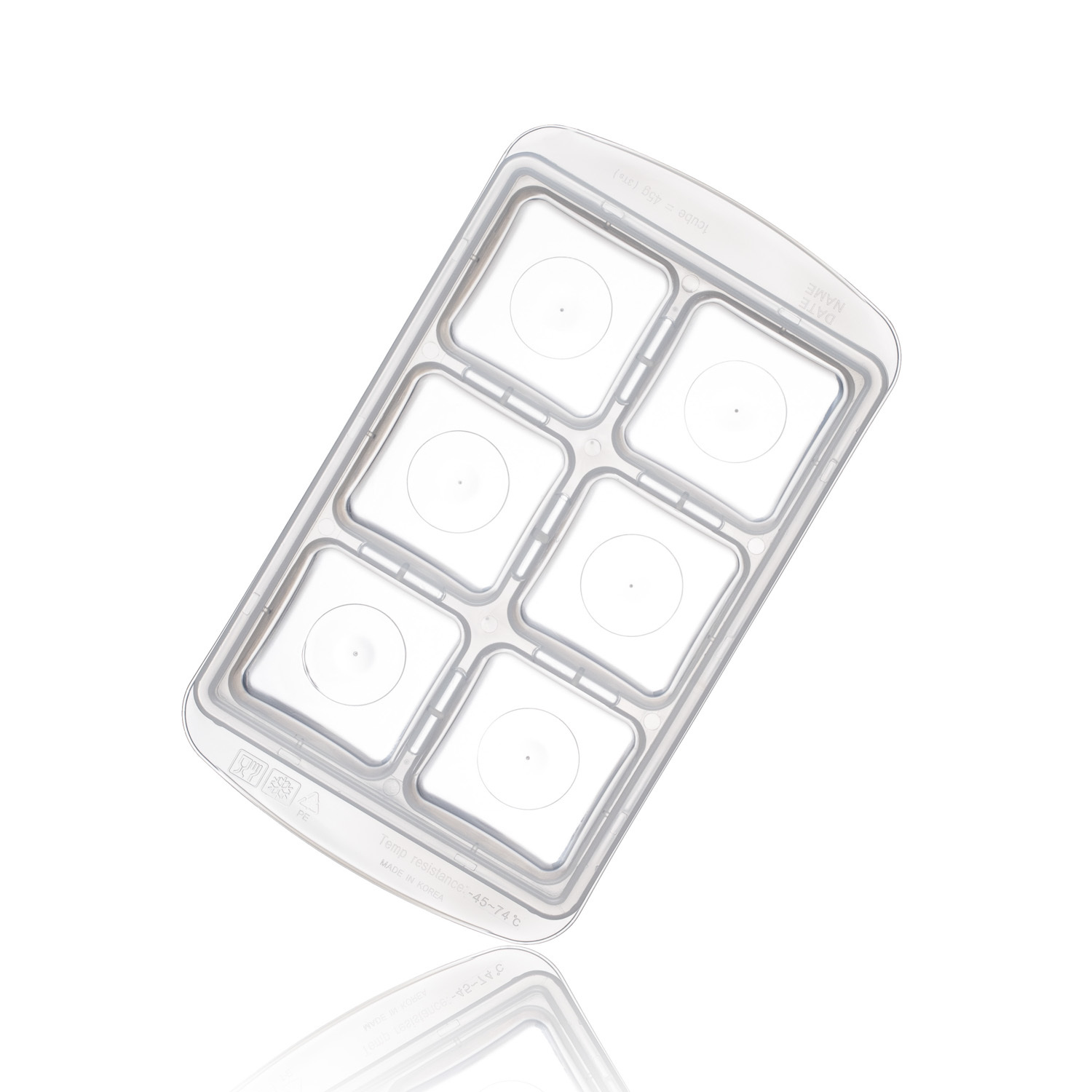 韩国进口食物储存盒-JM Green RRE唰唰食物储存格大款6格白色 韩国进口食物储存盒-JM Green RRE唰唰食物储存格大款6格白色