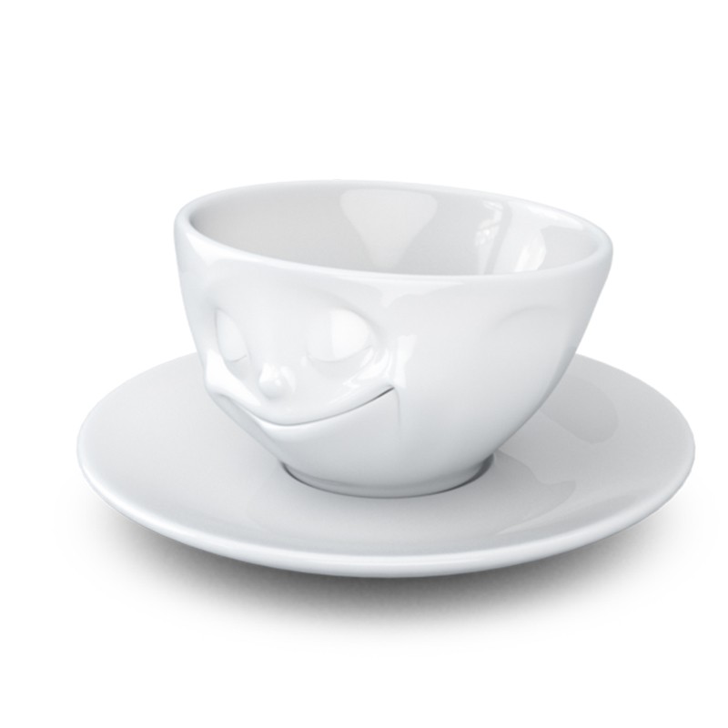 德国原装进口陶瓷咖啡-TASSEN陶瓷卡通表情咖啡碗100ml