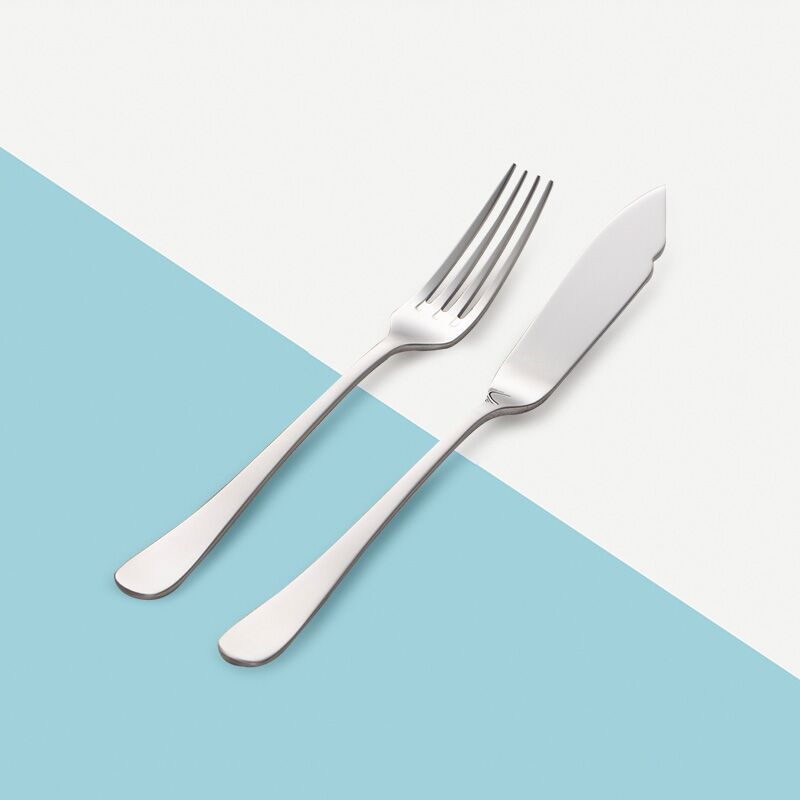 德国原产Franz Furst 304奥体不锈钢鱼刀餐叉餐具2件套Serena