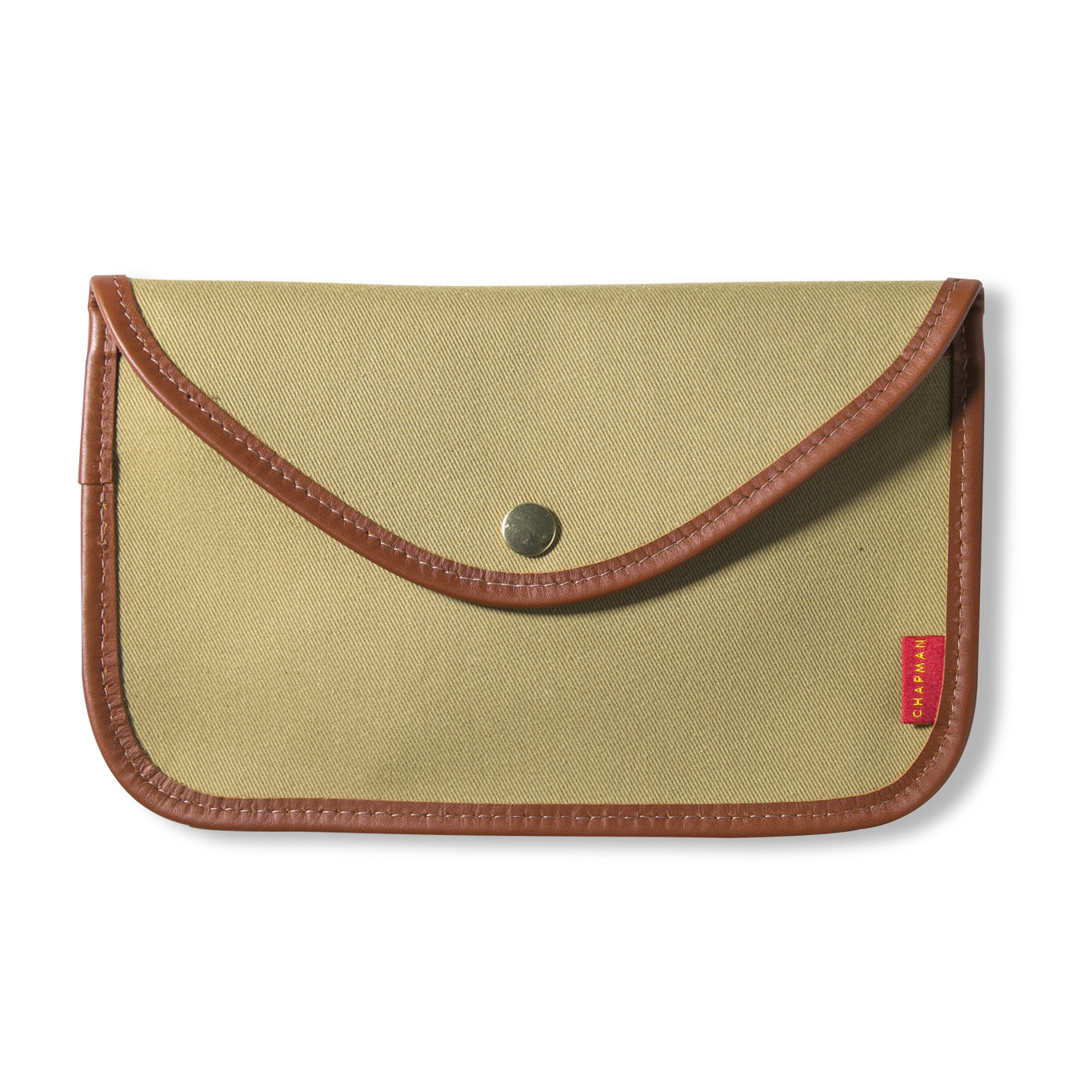 英国原产chapman纯手工帆布旅行文件包文件袋卡其色