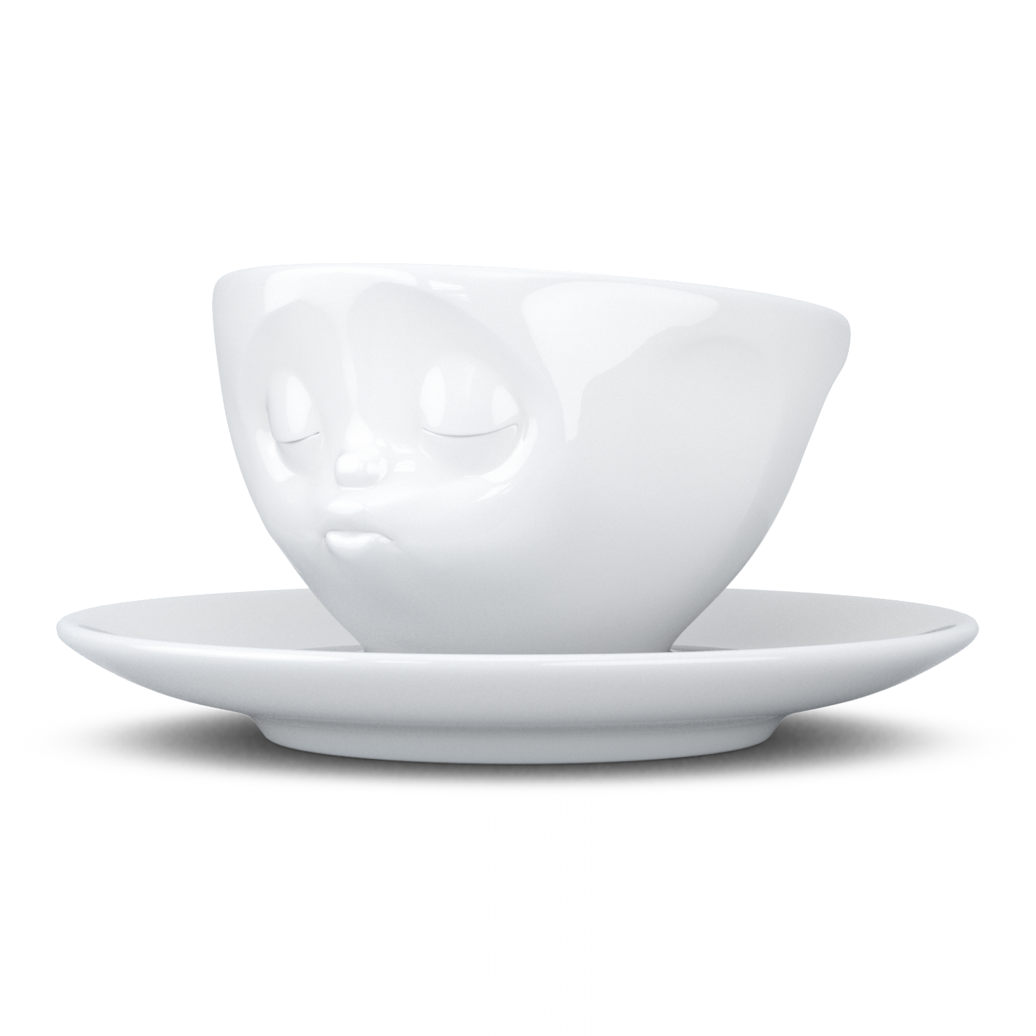 德国原装进口旋转咖啡杯-TASSEN陶瓷卡通表情咖啡碗100ml