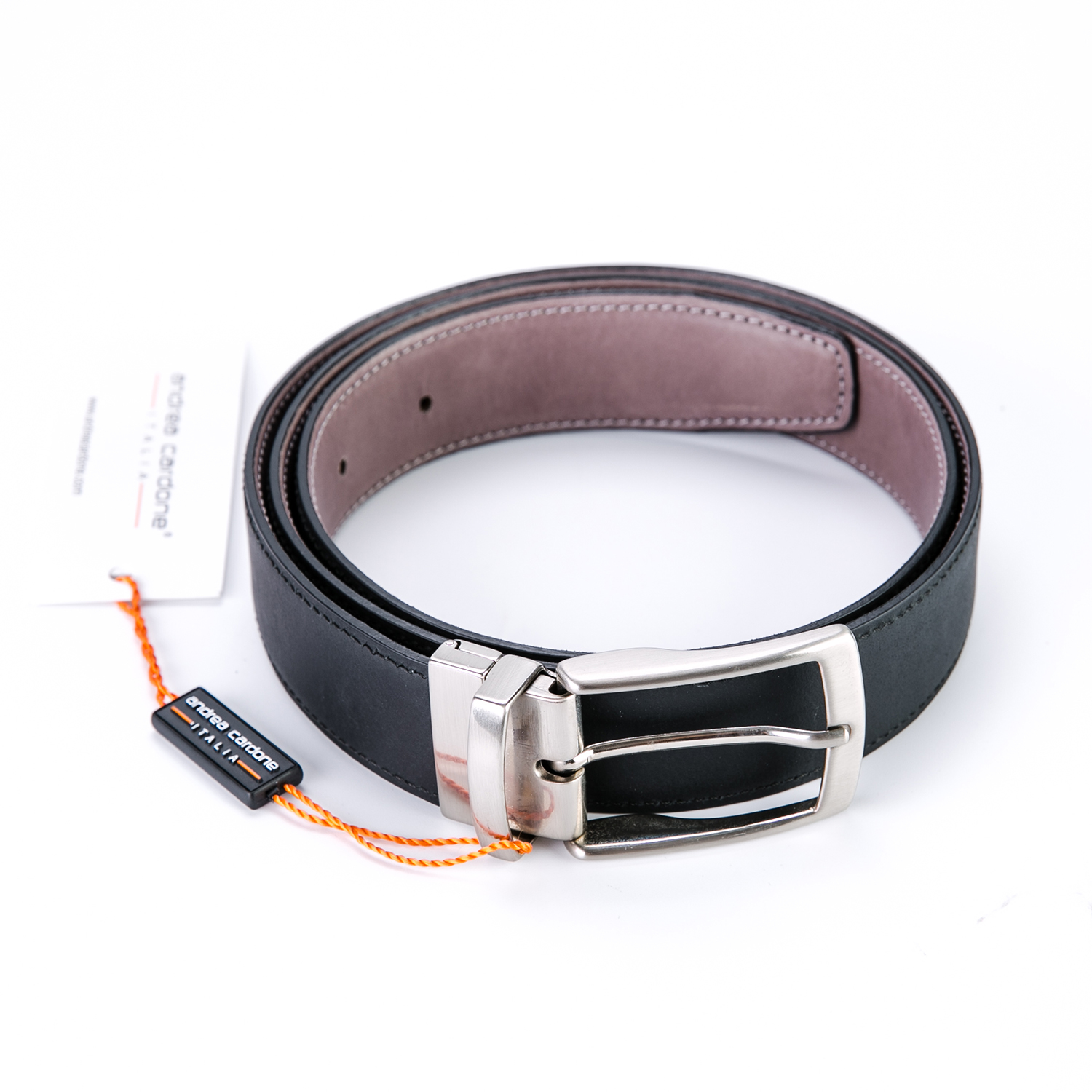 意大利进口牛皮腰带-Andrea Cardone双面真皮皮带