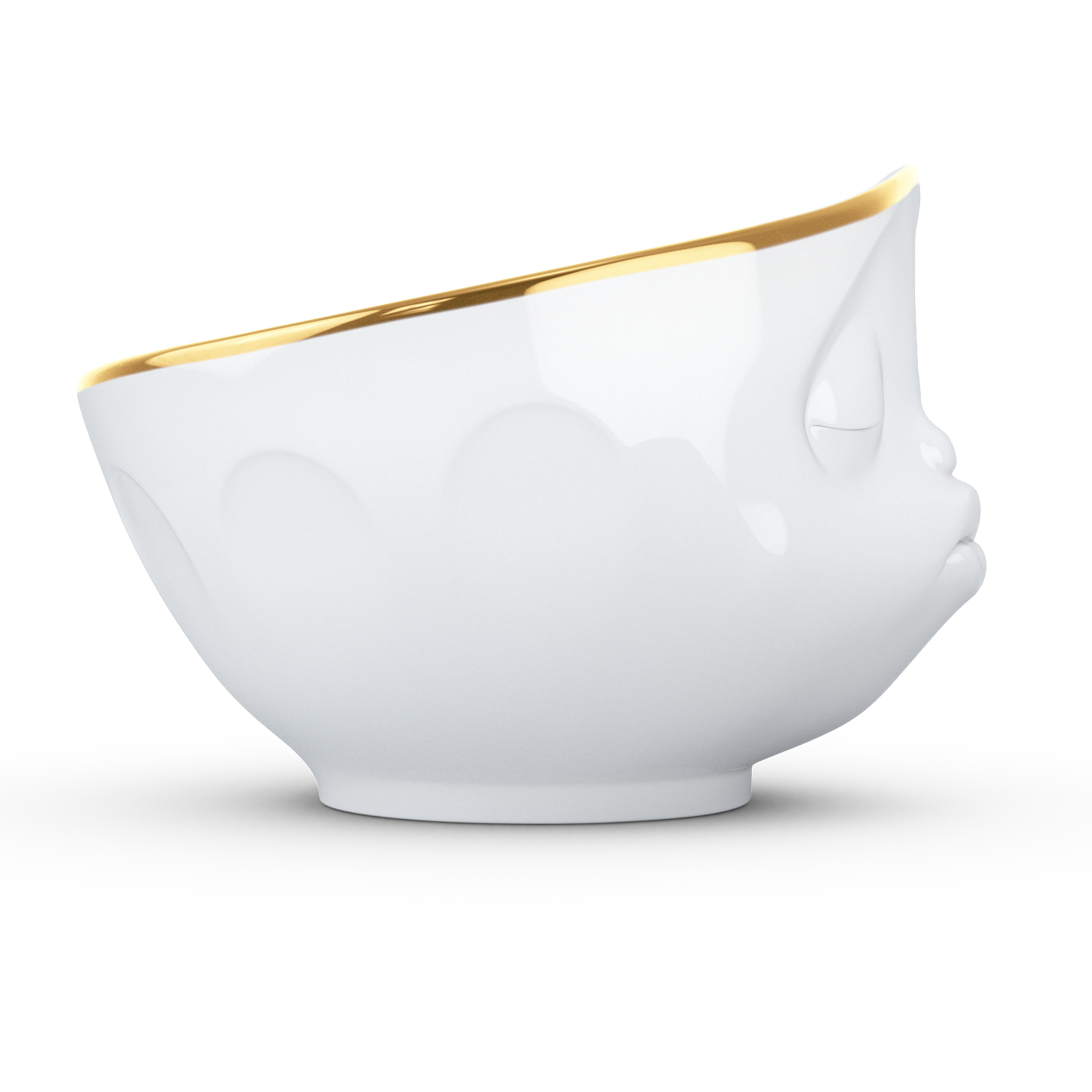 德国进口金边碗-TASSEN陶瓷卡通表情金边碗500ml