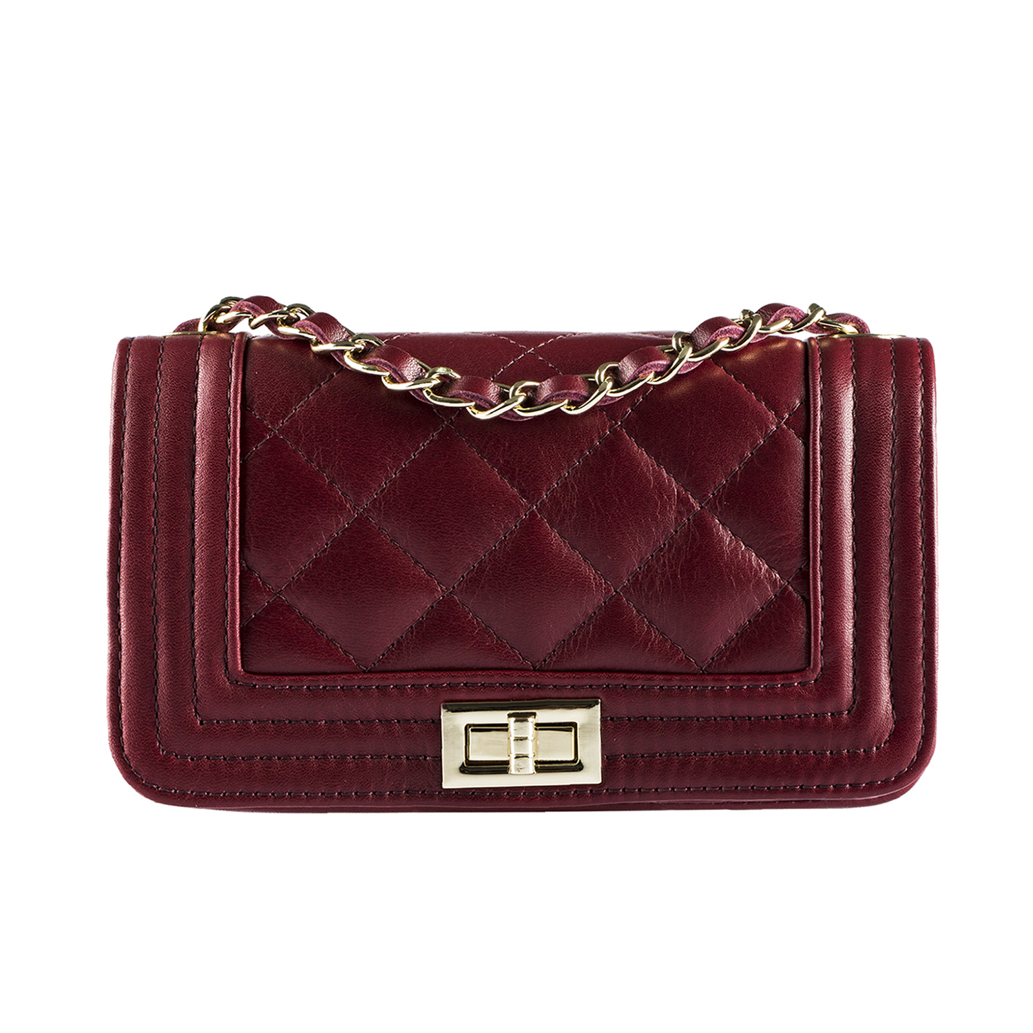 意大利进口女士挎包-Andrea Cardone真皮经典菱格挎包 - 女士挎包 意大利进口女士挎包-Andrea Cardone真皮经典菱格挎包 - 女士挎包