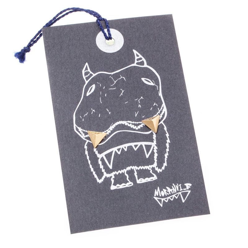 韩国进口牙齿耳环-MORANYI_F怪物牙齿耳环