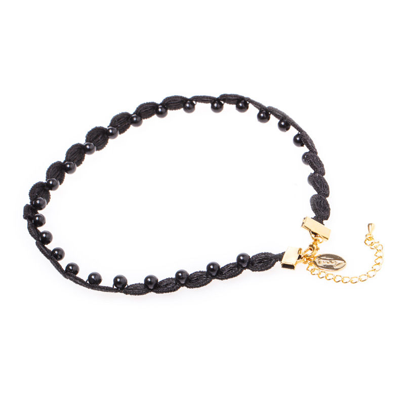 韩国进口手工项链手链-MORANYI_F项链/手链(两用)黑珍珠