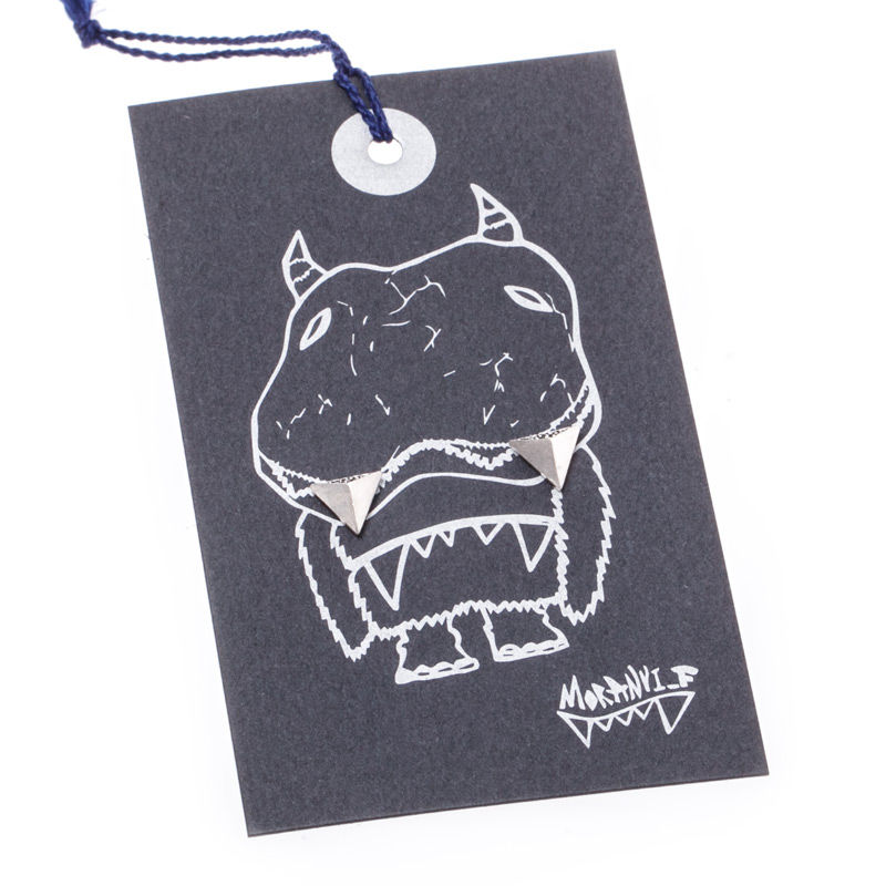 韩国进口牙齿耳钉耳环-MORANYI_F怪物牙齿耳环