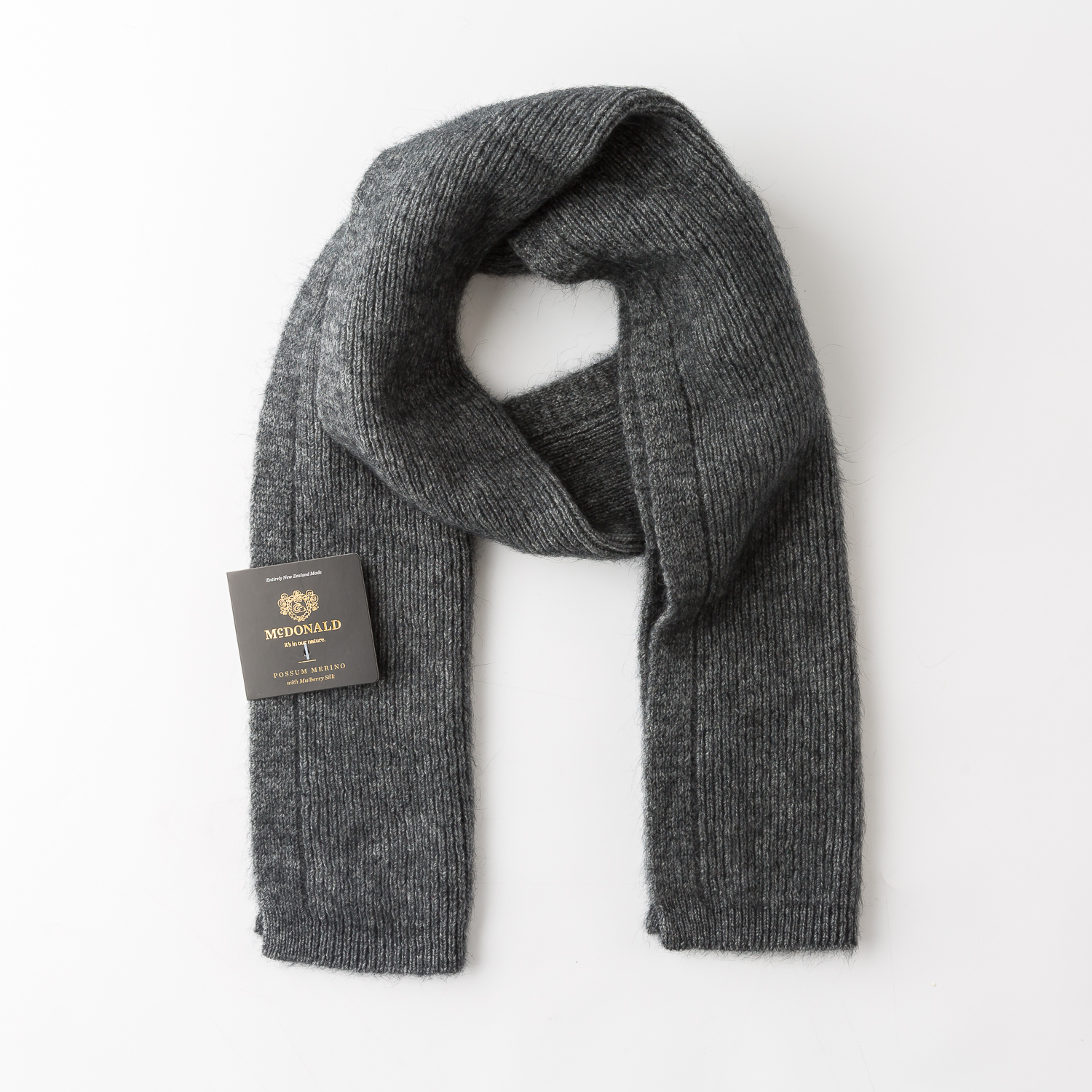 新西兰原产MCDONALD美利奴羊毛细罗纹围巾