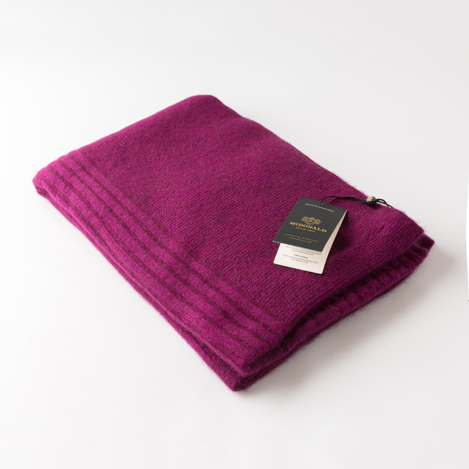 新西兰原产MCDONALD美利奴羊毛纯色口袋设计披肩