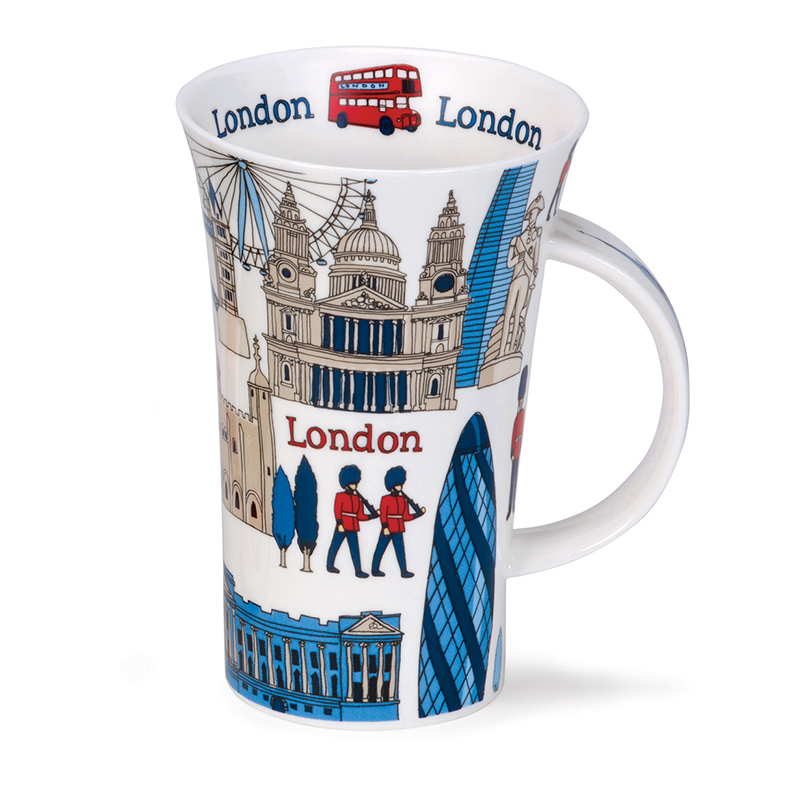 英国进口骨瓷杯子-丹侬Dunoon骨瓷水杯 峡谷型0.5L 异国风情之建筑 - 骨瓷杯子