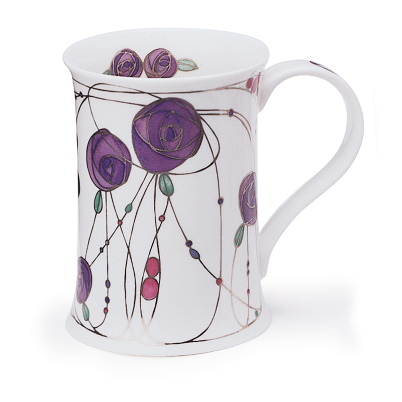 英国进口变色骨瓷杯-丹侬Dunoon骨瓷Cotswold型玫瑰 纯银饰面 - 变色骨瓷杯