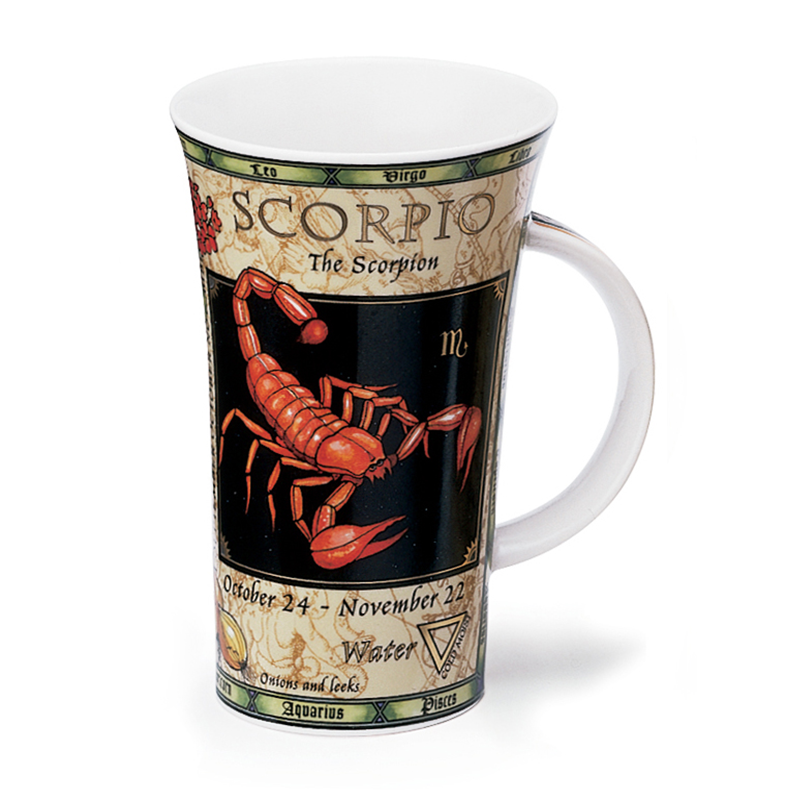 英国进口骨瓷办公杯-丹侬Dunoon骨瓷水杯 峡谷型0.5L天蝎座 - 骨瓷办公杯