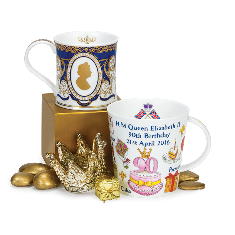 英国进口多功能骨瓷杯-丹侬Dunoon骨瓷水杯Cairngorm22k黄金饰面0.48L皇冠