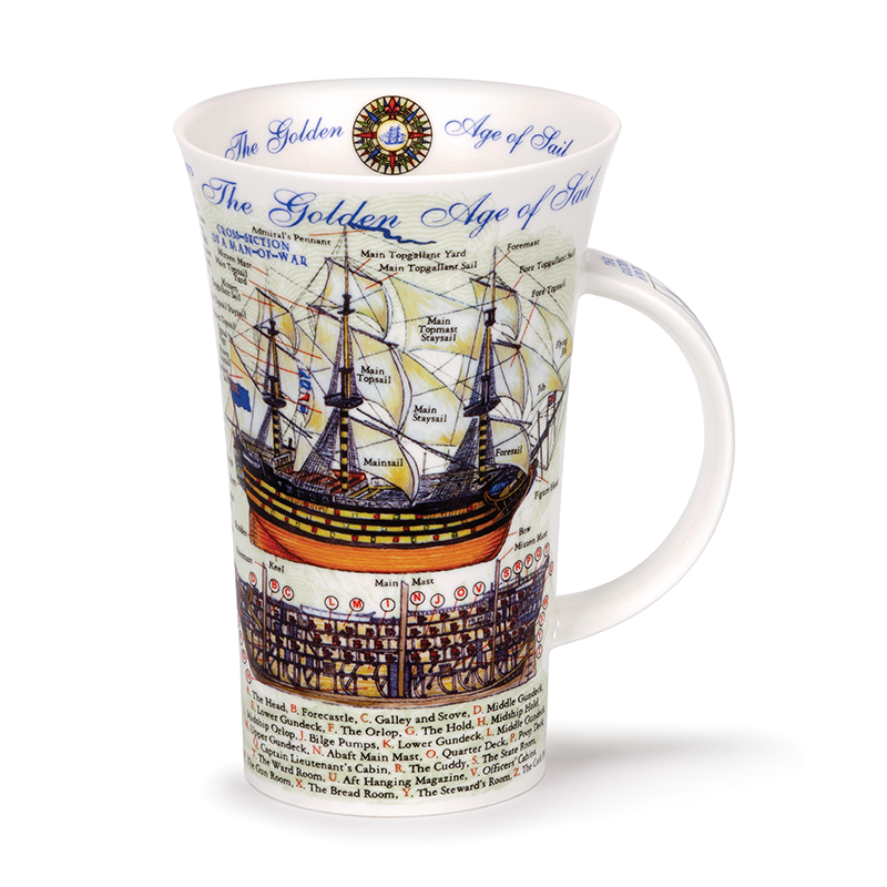 英国进口高档骨瓷杯-丹侬Dunoon骨瓷水杯 峡谷型 启航的金色年华 - 高档骨瓷杯