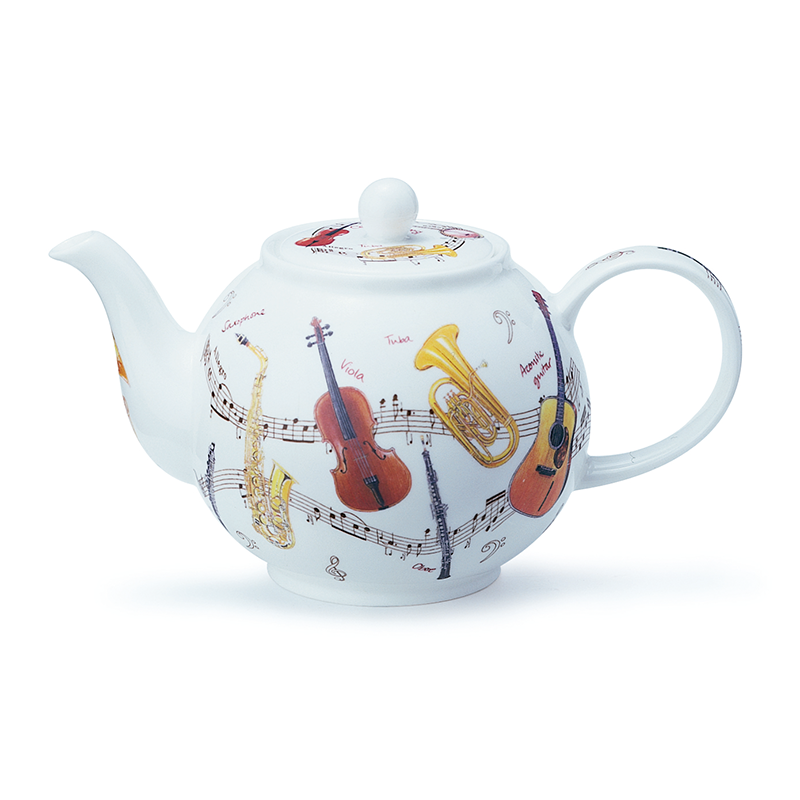 英国进口高档骨瓷茶具-丹侬Dunoon骨瓷茶壶 乐器系列1.2L 英国进口高档骨瓷茶具-丹侬Dunoon骨瓷茶壶 乐器系列1.2L