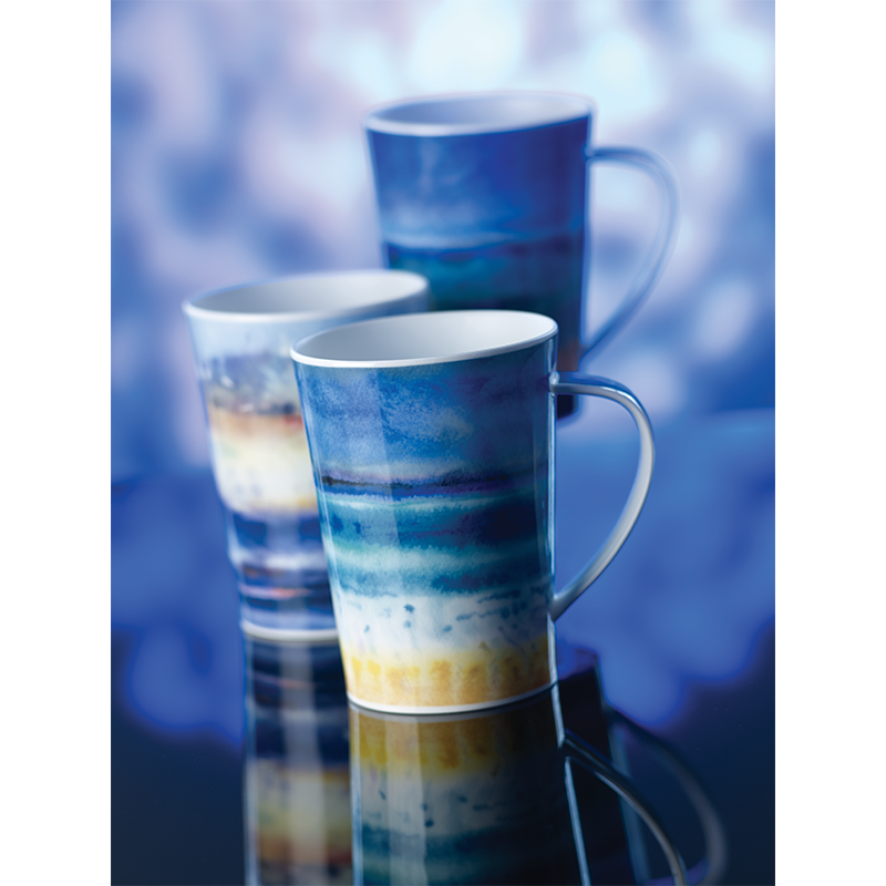 英国进口骨瓷对杯-丹侬Dunoon骨瓷水杯 argyell型0.5L海洋边界系列