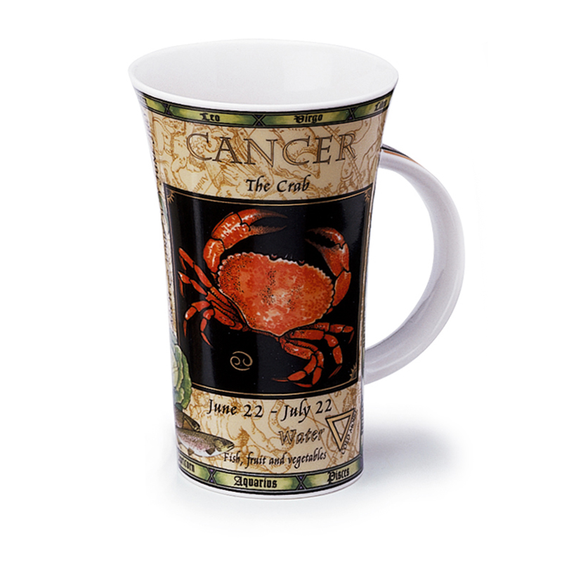 英国进口个性水杯-丹侬Dunoon骨瓷水杯 峡谷型0.5L巨蟹座 - 个性水杯