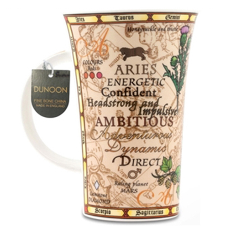 英国进口骨瓷情侣水杯-丹侬Dunoon骨瓷水杯 峡谷型0.5L白羊座