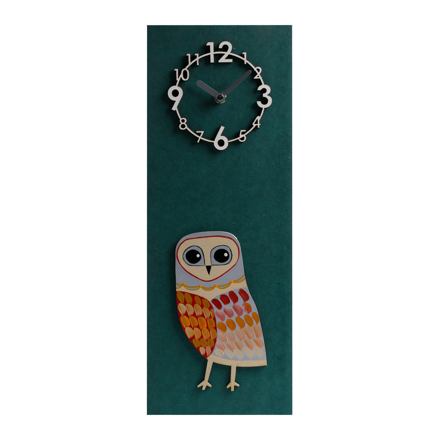韩国进口墙上挂钟-Dawon Deco手绘3D灰色小猫头鹰挂钟 韩国进口墙上挂钟-Dawon Deco手绘3D灰色小猫头鹰挂钟