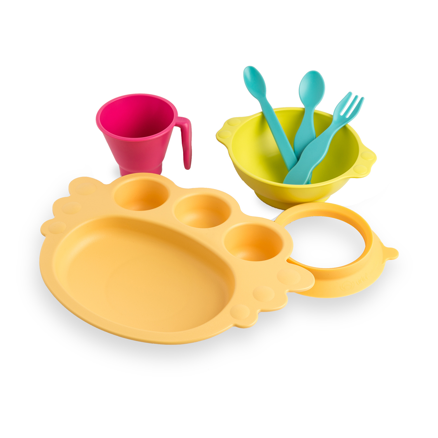 韩国原产Uinlui甘蔗儿童餐具吸垫式宝宝餐具套装7件套 韩国原产Uinlui甘蔗儿童餐具吸垫式宝宝餐具套装7件套