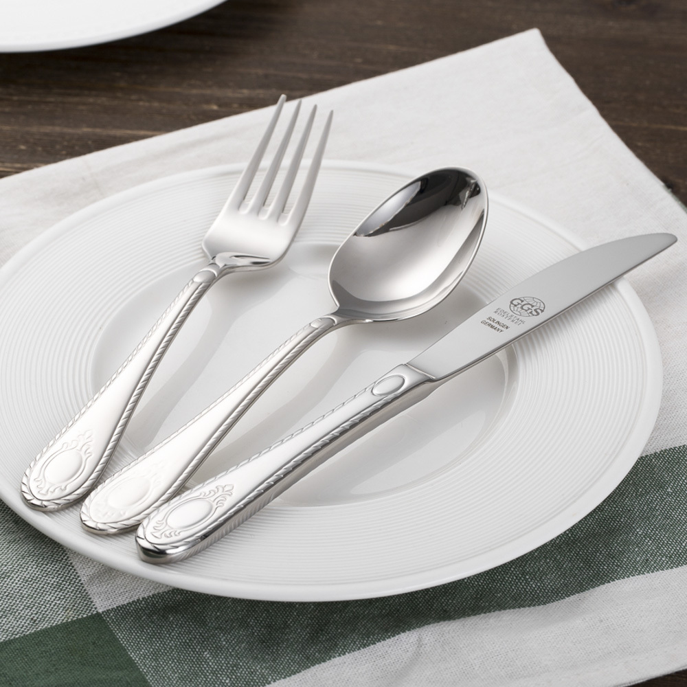 德国进口金属餐具-GGS不锈钢餐具套装Nadine高品质不锈钢精致图案