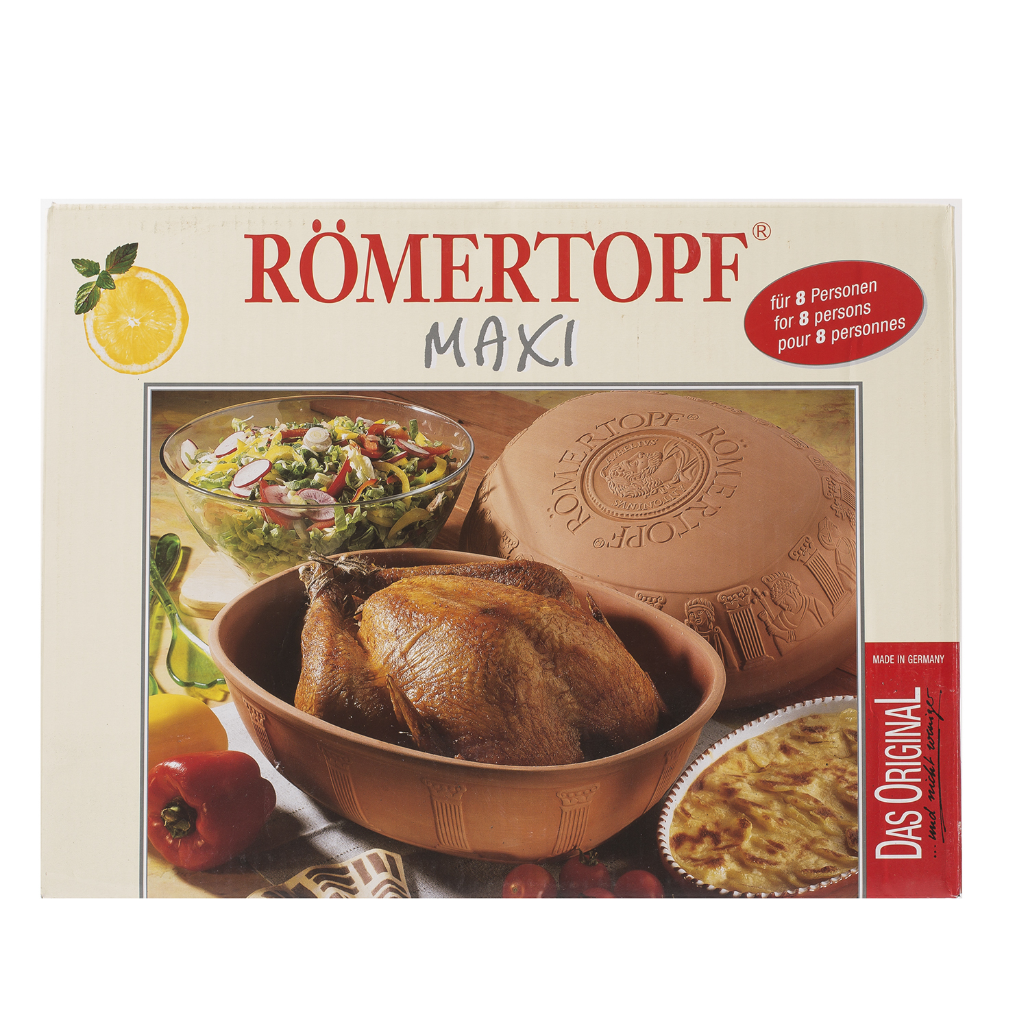 德国进口碳烤锅-Römertopf陶制烤锅(特大型号)