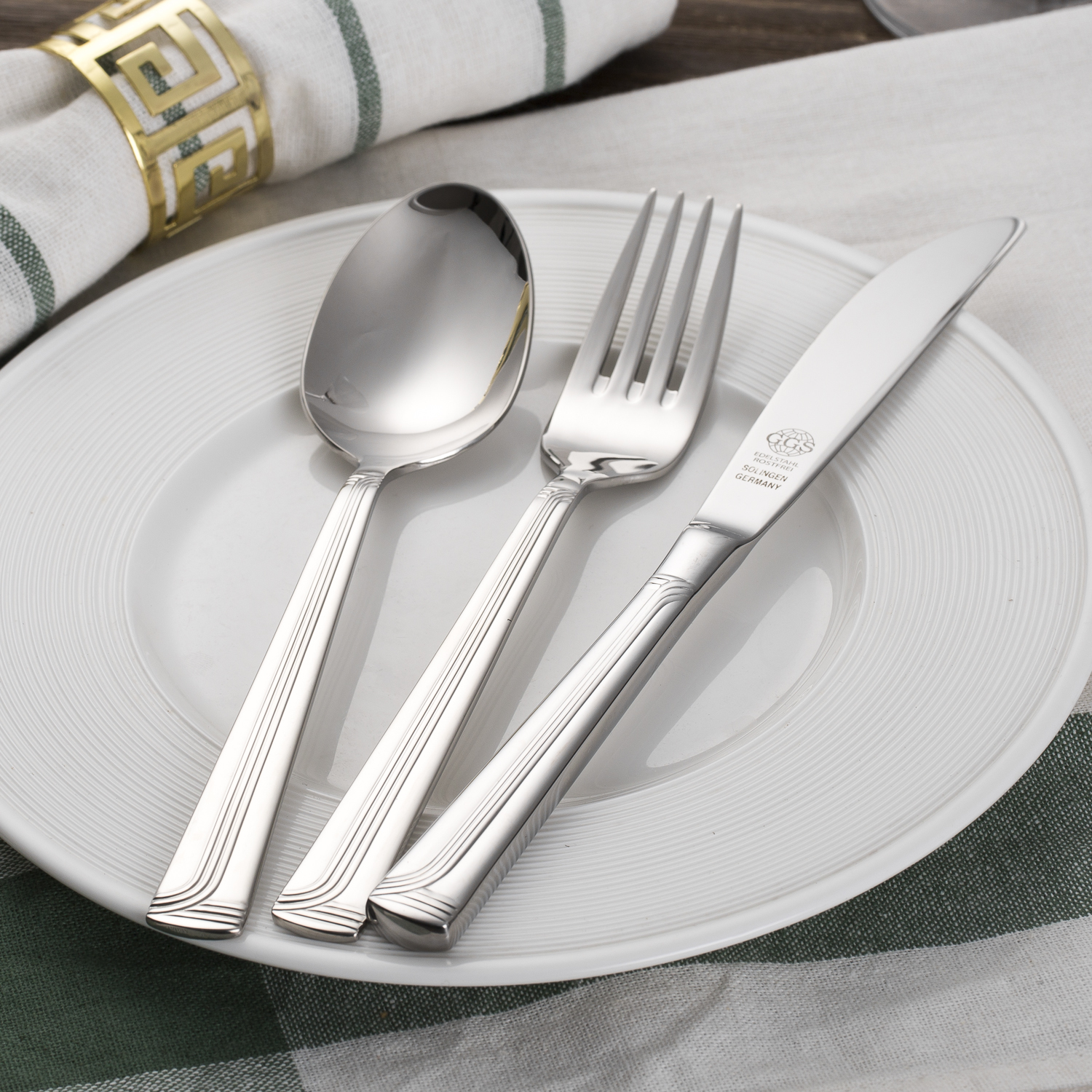 德国进口全不锈钢餐具-原装进口全不锈钢餐具-GGS不锈钢餐具套装Nicole高品质不锈钢精致图案