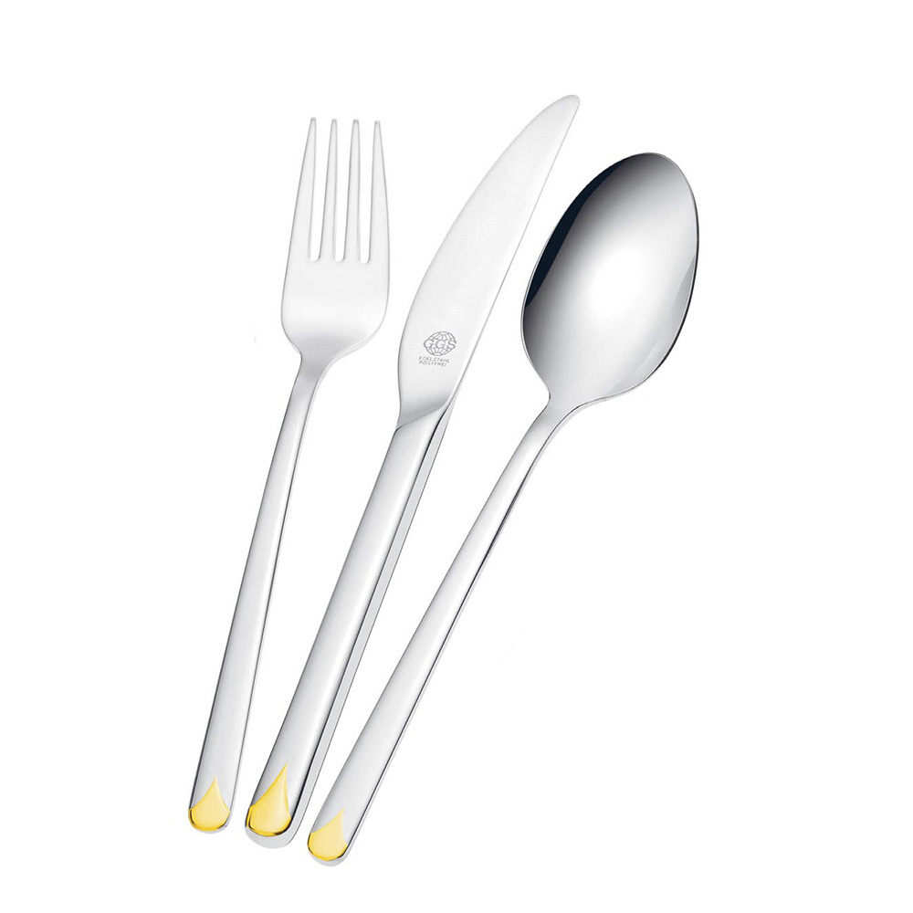 德国进口套装不锈钢餐具-GGS不锈钢餐具套装Anja高品质不锈钢精致镀金纹饰 德国进口套装不锈钢餐具-GGS不锈钢餐具套装Anja高品质不锈钢精致镀金纹饰