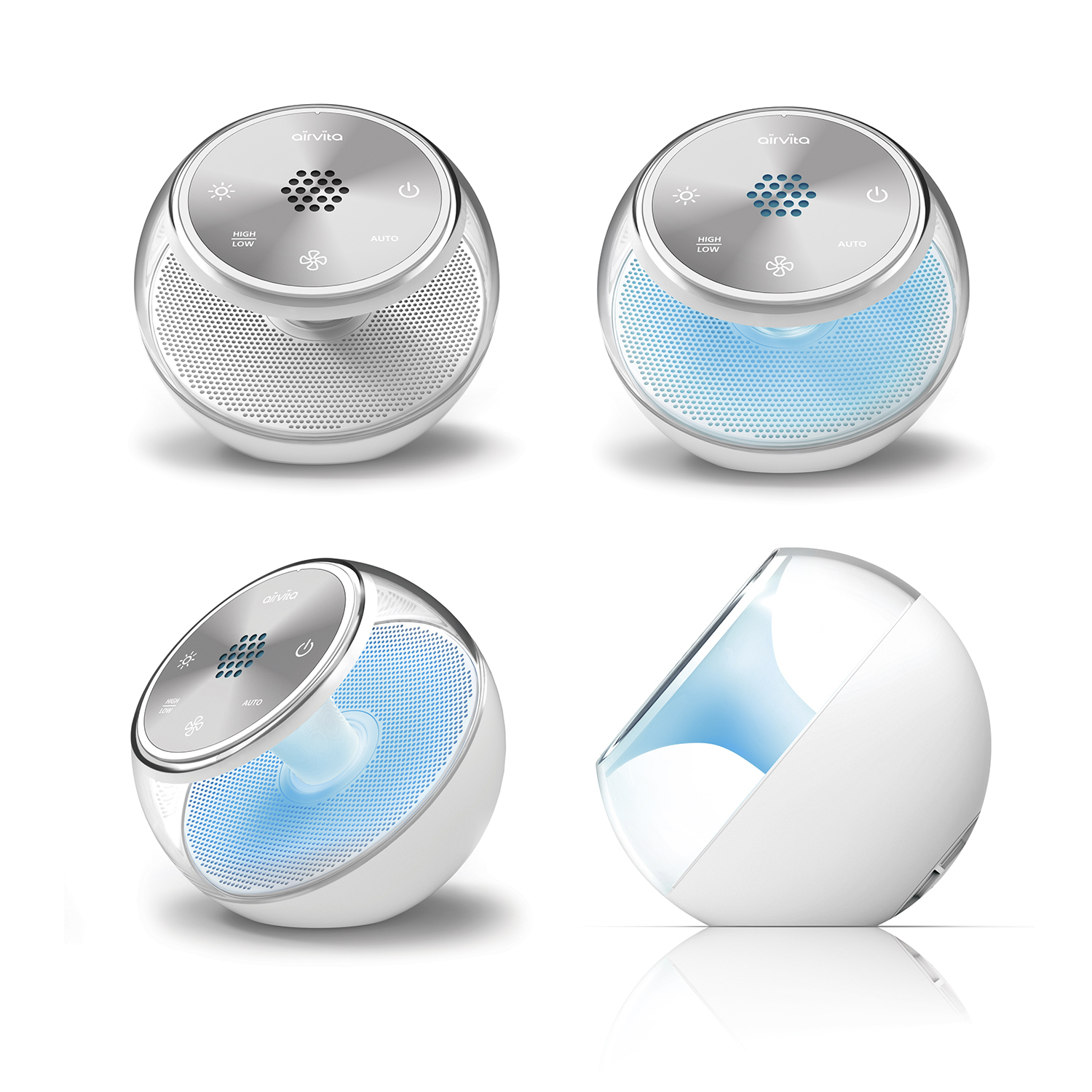 韩国进口室内空气净化器-AIRVITA aeball家用插电无线负离子空气净化器三色炫光
