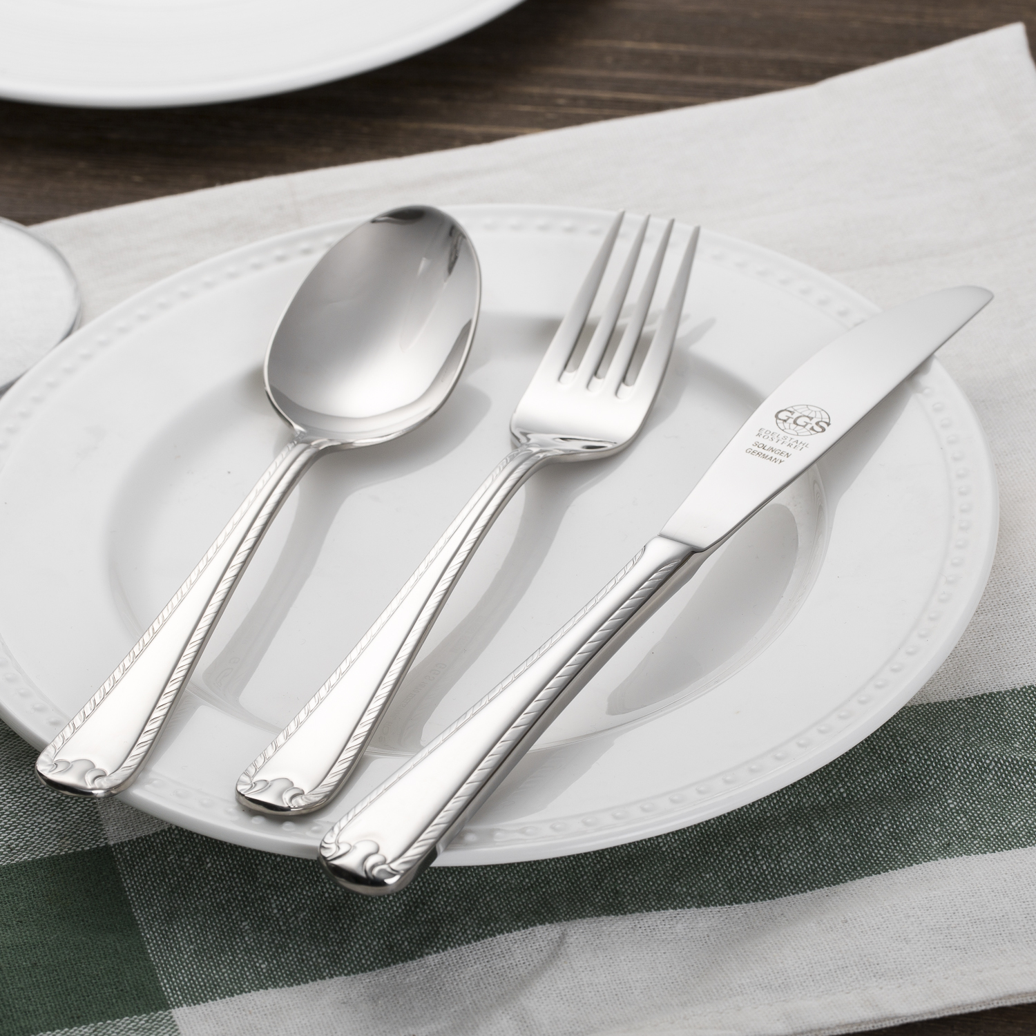 德国进口不锈钢制餐具-原装进口不锈钢制餐具-GGS不锈钢餐具套装Renate高品质不锈钢精致图案