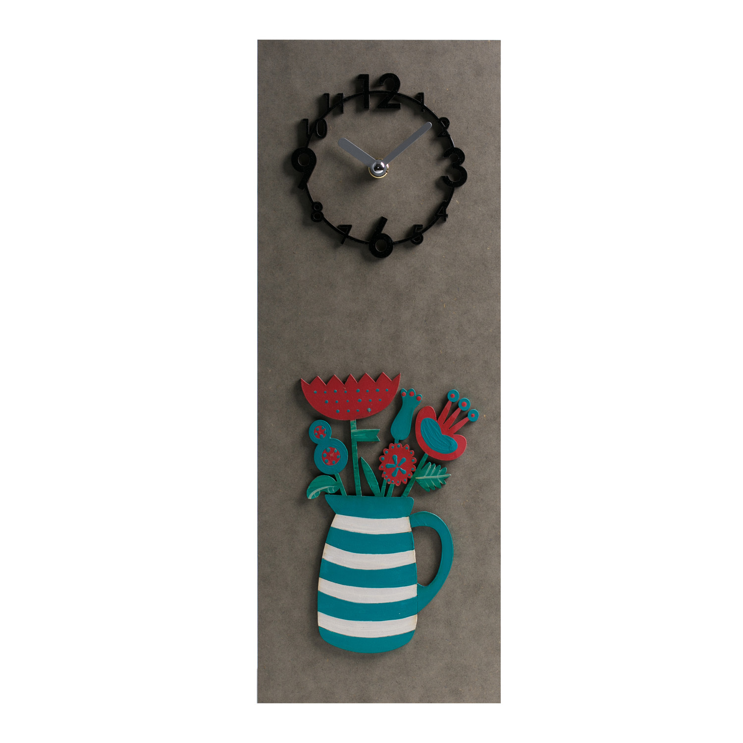 韩国进口卧室挂钟-Dawon Deco手绘3D蓝色花瓶挂钟 韩国进口卧室挂钟-Dawon Deco手绘3D蓝色花瓶挂钟